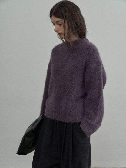 Handmade Lamb Wool Crew Neck Jumper