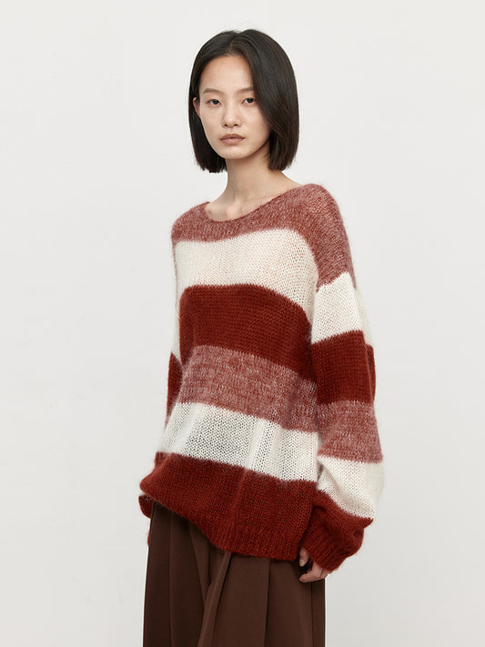 Handmade Lamb Wool Crew Neck Sweater