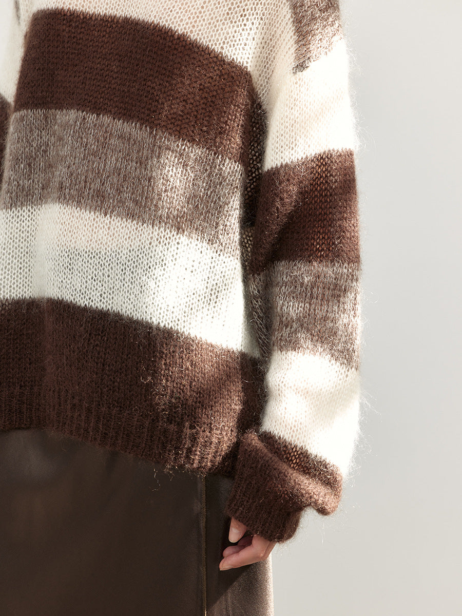 Handmade Lamb Wool Crew Neck Sweater