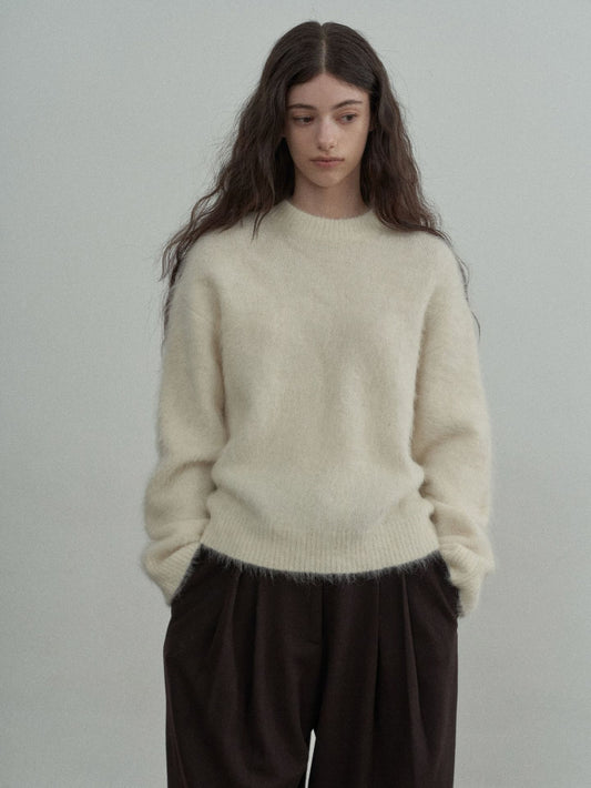 Handmade Lamb Wool Crew Neck Jumper