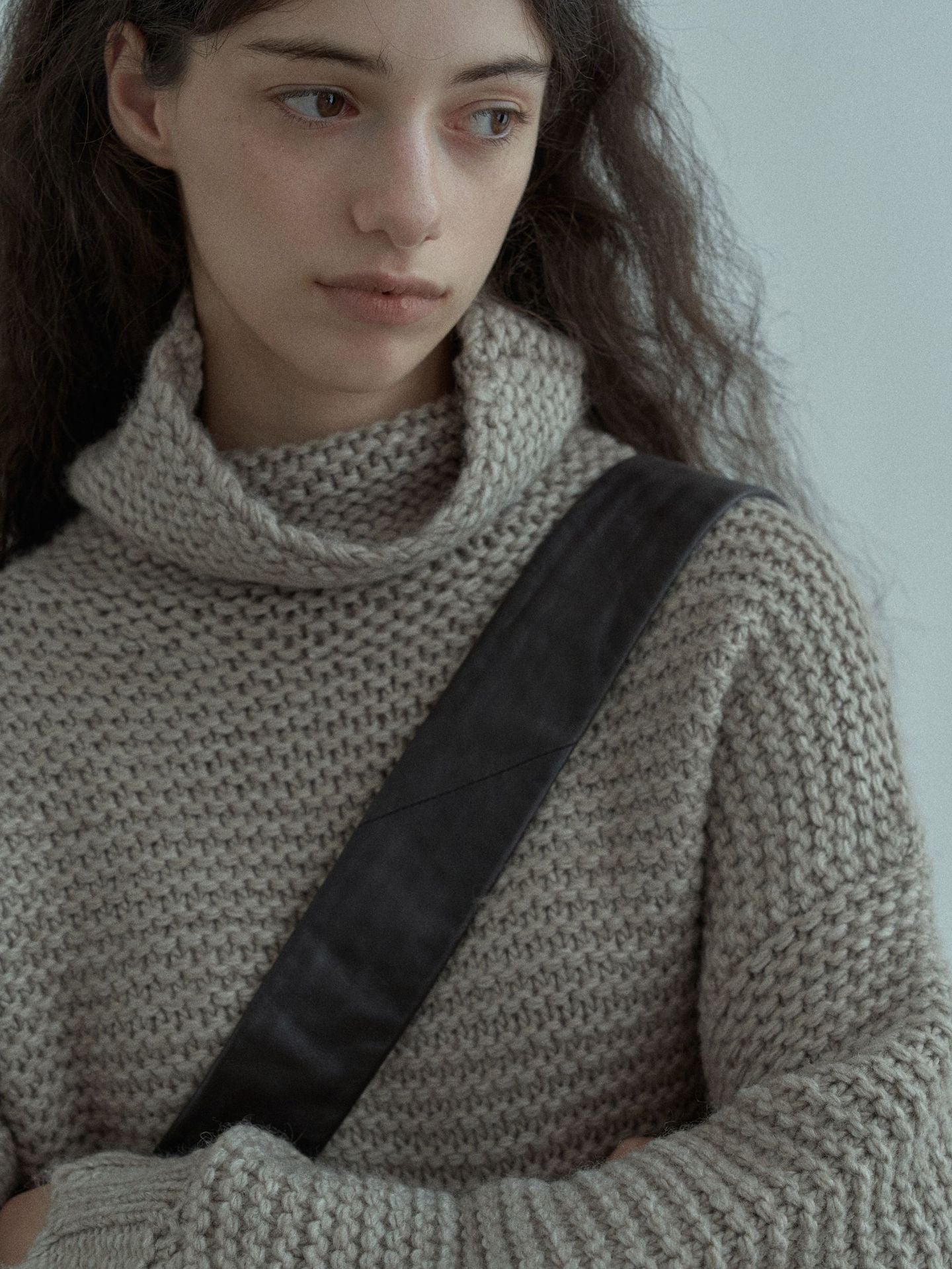 Handmade Lamb Wool High Neck Sweater