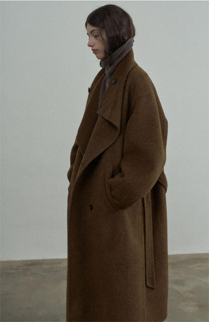 Handmade Lamb Wool Arlene Overcoat