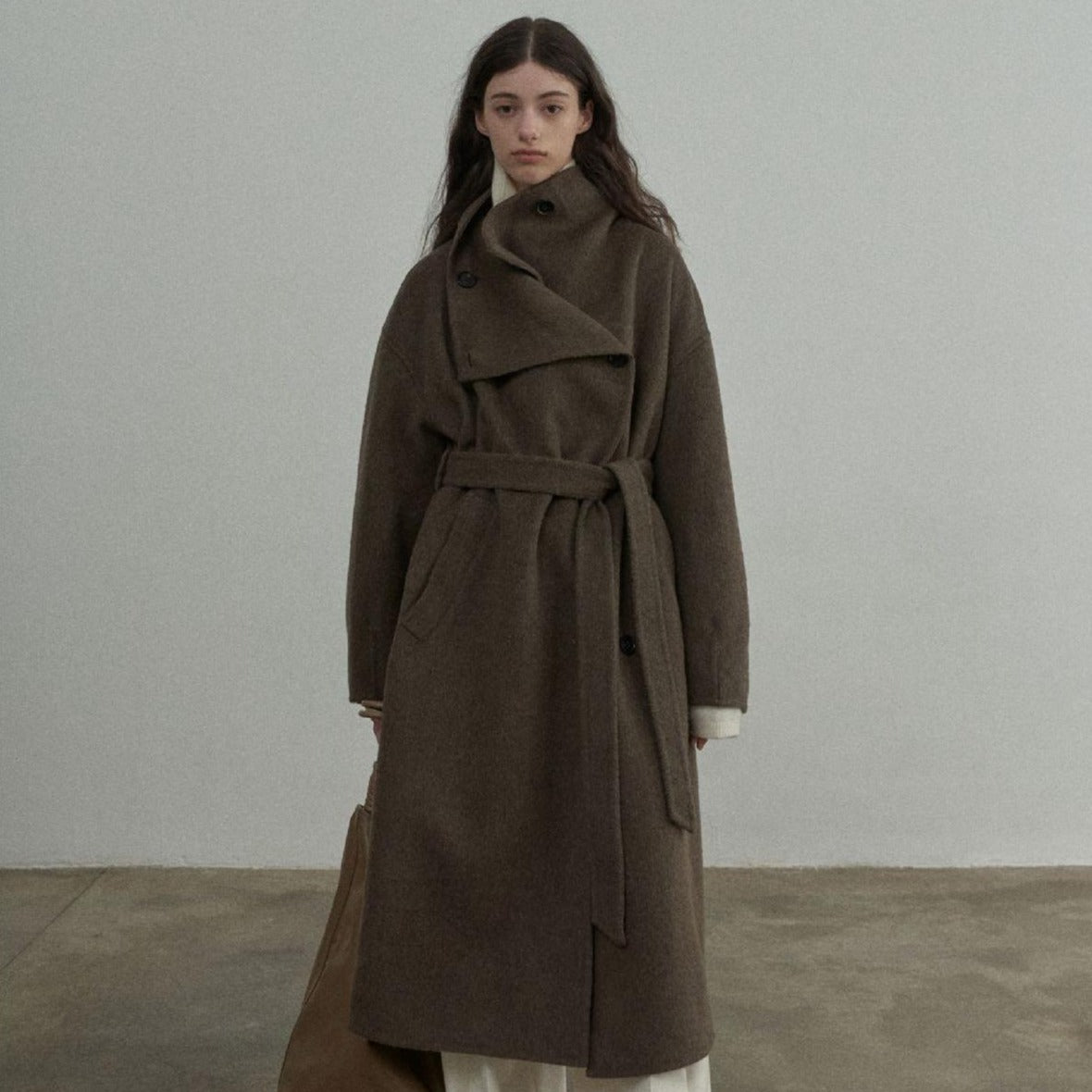 Handmade Lamb Wool Arlene Overcoat