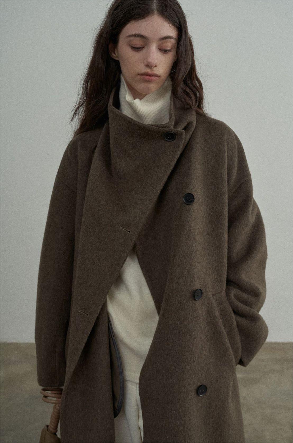 Handmade Lamb Wool Arlene Overcoat