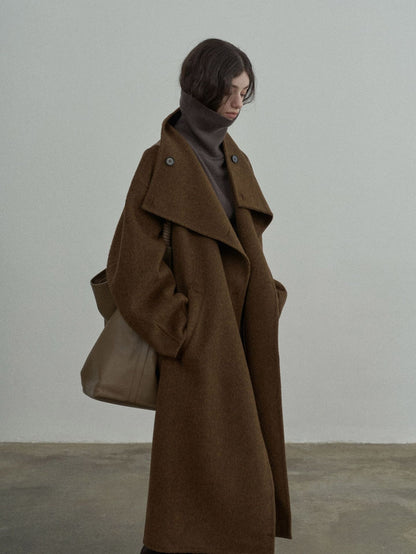 Handmade Lamb Wool Arlene Overcoat