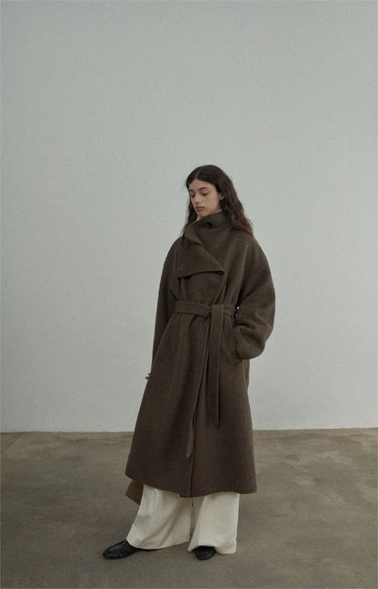 Handmade Lamb Wool Arlene Overcoat