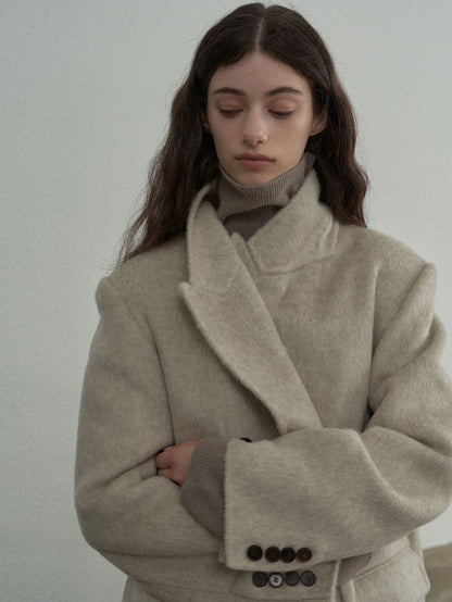 Handmade Lamb Wool Alice Overcoat