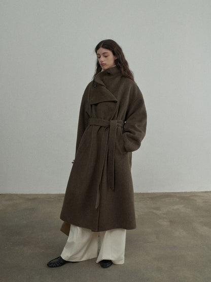 Handmade Lamb Wool Arlene Overcoat