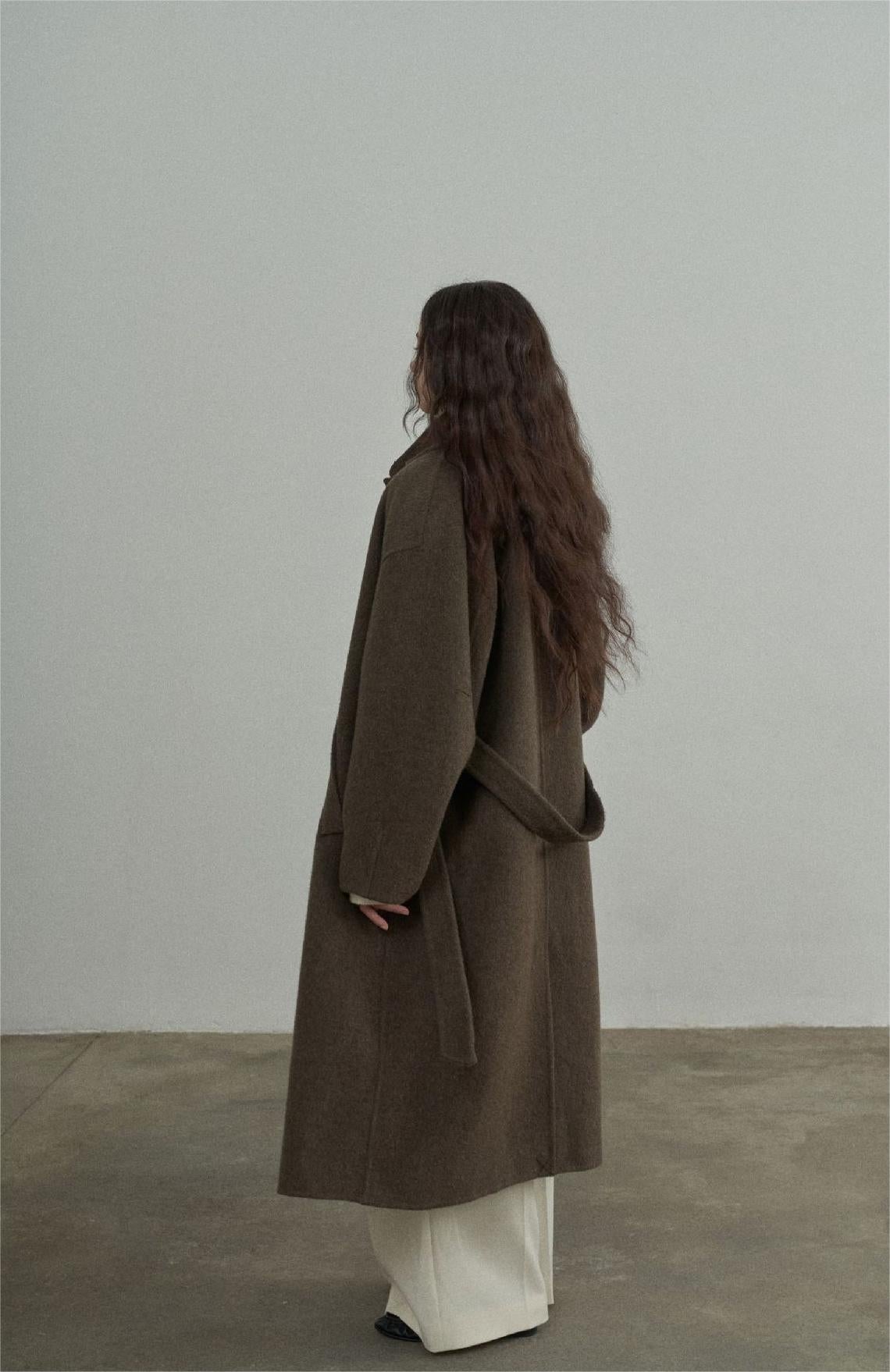 Handmade Lamb Wool Arlene Overcoat