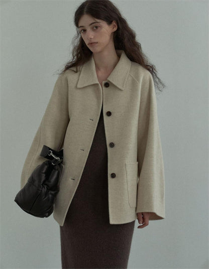 Handmade Lamb Wool Lucía Overcoat