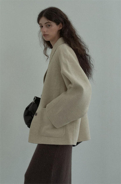 Handmade Lamb Wool Lucía Overcoat