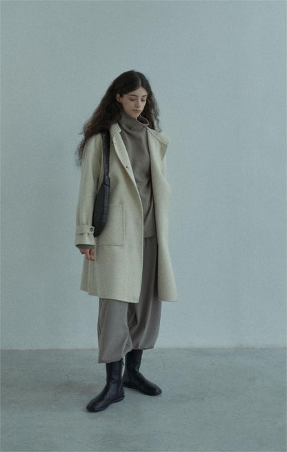 Handmade Lamb Wool Jimena Overcoat