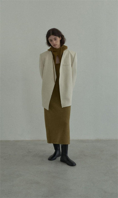 Handmade Lamb Wool Beata Overcoat