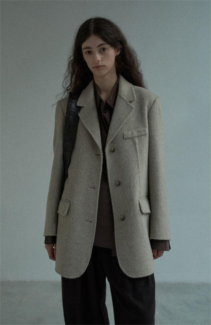 Handmade Lamb Wool Lucía Overcoat