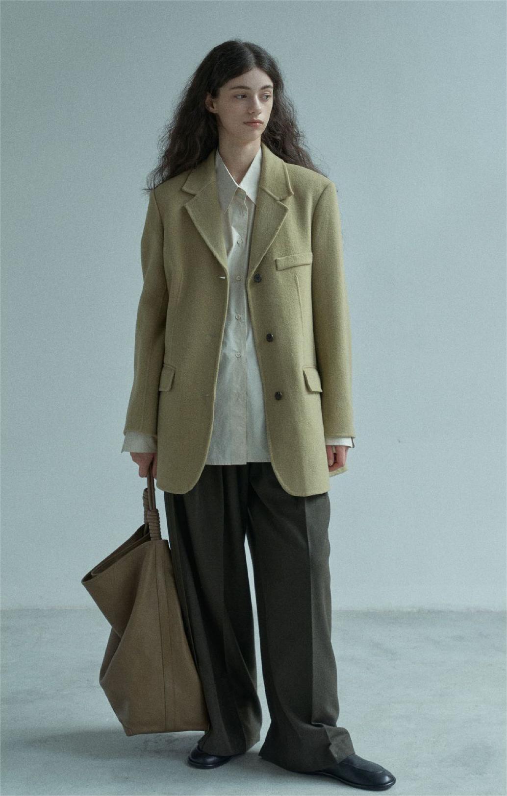 Handmade Lamb Wool Carla Overcoat