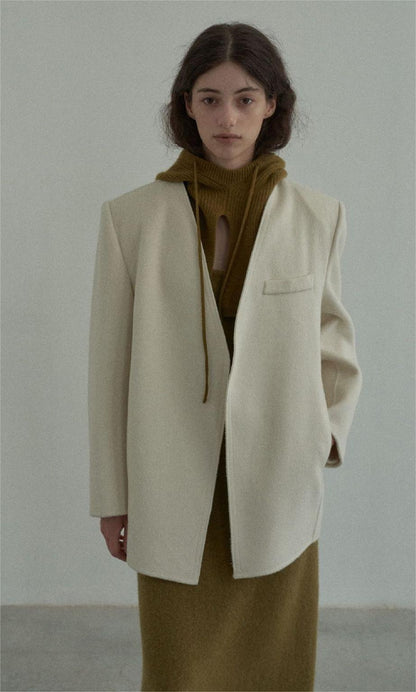 Handmade Lamb Wool Beata Overcoat