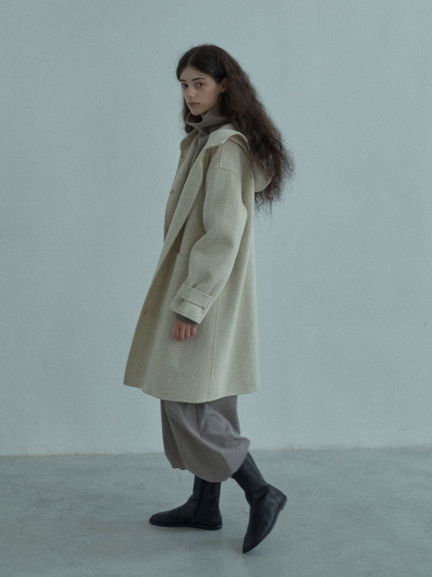 Handmade Lamb Wool Jimena Overcoat